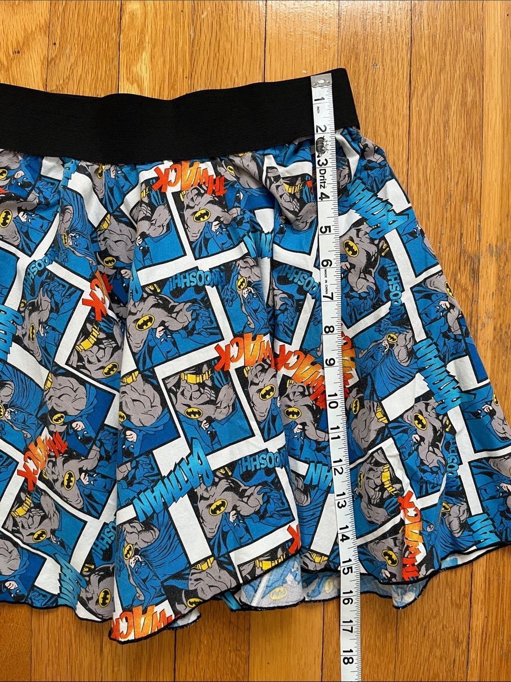 Handsewn DC Comics Batman Mini Skater Flare Circle Skirt 22” Elastic Waist - Picture 9 of 10